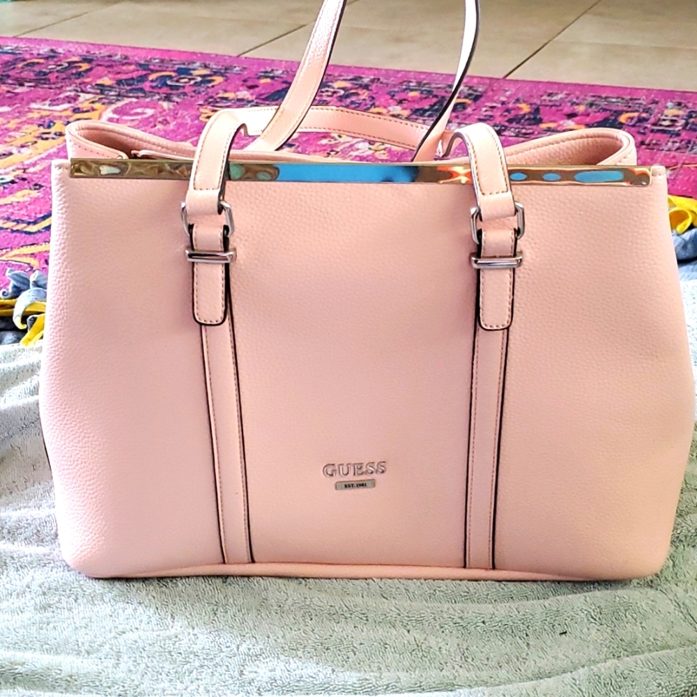 Guess pink shoulder bag